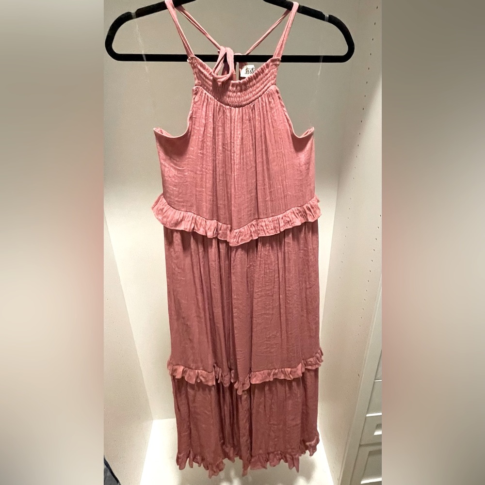 Long dress with ruffles